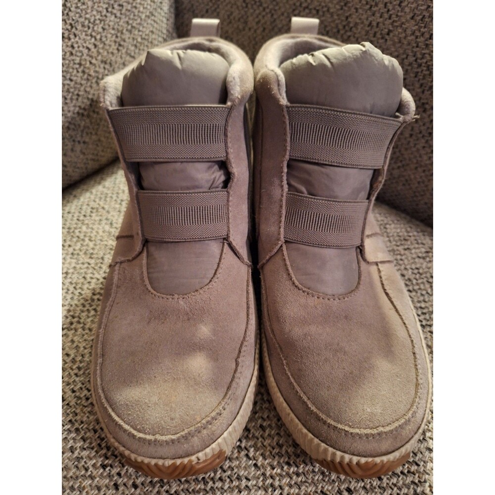 Sorel Women's Out 'N About Plus Mid Boot Waterproof Leather Rain Size‎ 9.5 Gray